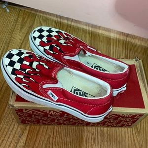Classic Slip-On Checker Flame Vans